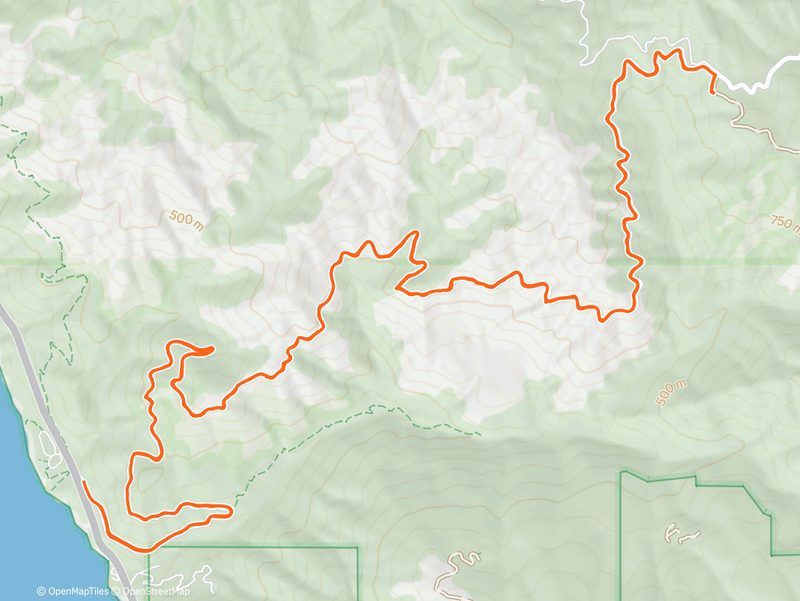 Route map: Nacimento-Fergusson Road, Big Sur